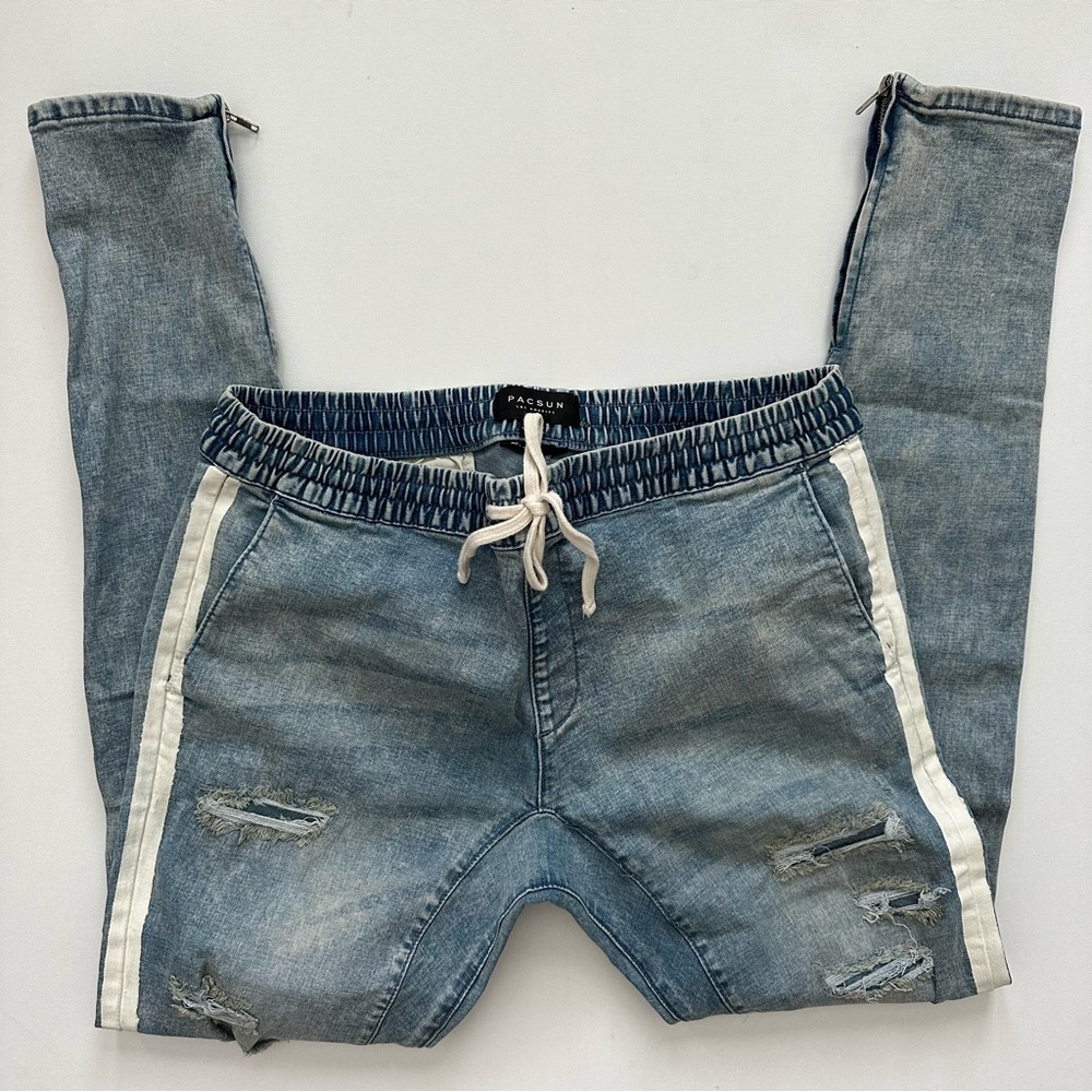 PACSUN Men’s Distressed Skinny Jeans Size L